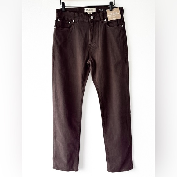 Madewell "The All Day 1991 Straight Pant" Dark Carob - Picture 5 of 7